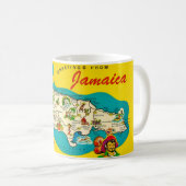 Jamaica Illustrated Map Postcard Mug (Devant droit)