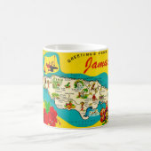 Jamaica Illustrated Map Postcard Mug (Centre)