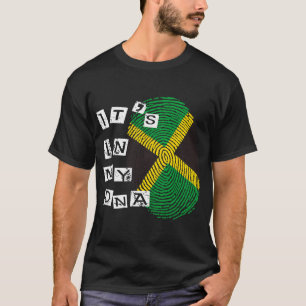 Jamaica in mijn DNA schreef Jamaicaanse vlag Jamai T-shirt