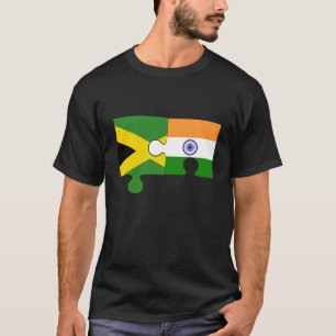 Jamaica India Vlag Jigsaw T-shirt