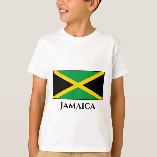 Jamaica (Jamaicaan) Vlag T-shirt (Voorkant)