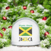Jamaica Jamaicaanse vlag groen gepersonaliseerd Sneeuwbol (Kerstmis)