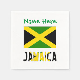 Jamaica Jamaicaanse Vlag Groen Personalisatie Fees Servet