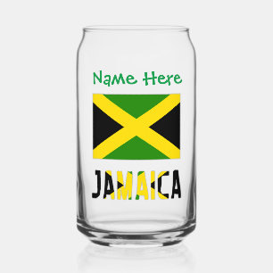 Jamaica Jamaicaanse Vlag Groene Personalisatie Blikvorm Glas