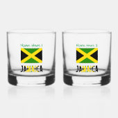 Jamaica Jamaicaanse Vlag Groene Personalisatie Whisky Glas (Voorkant)