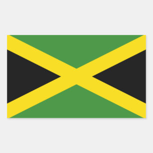 Jamaica/Jamaicaanse vlag Rechthoekige Sticker