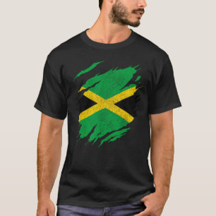 Jamaica Jamaicaanse Vlag Reggae Muziek Vintage gra T-shirt