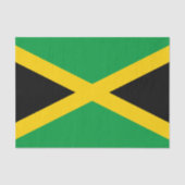 Jamaica, Jamaicaanse Vlag weefsel papier / mode de (Voorkant)