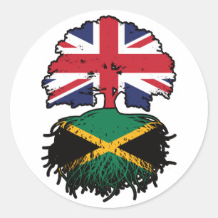 Jamaica Jamaican Brits-Brits - Bergoldvlag Ronde Sticker