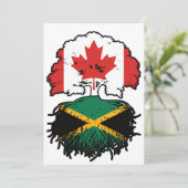 Jamaica Jamaican Canadian Canada Tree Roots Flag Kaart (Staand voorkant)