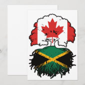 Jamaica Jamaican Canadian Canada Tree Roots Flag Kaart (Voorkant / Achterkant)