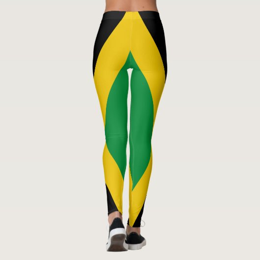 Jamaica Jamaican Flag Green Gold & Black Leggings (Achterkant)