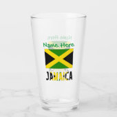 Jamaica Jamaican Flag Green Personalization Drink Glas (Achterkant)