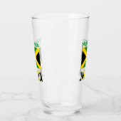Jamaica Jamaican Flag Green Personalization Drink Glas (Links)