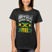 Jamaica Jamaican Jamaica Flag het gelukkigst als i T-shirt (Voorkant)