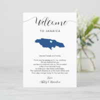 Jamaica Kaart Bruiloft Welkomstroute & brief