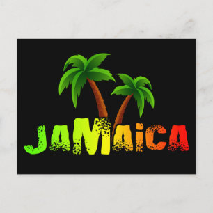 Jamaica kokosbomen kleurig briefkaart