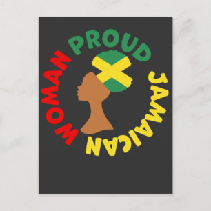 Jamaica Landenvlag Roots Trotse Jamaicaanse Vrouw Briefkaart