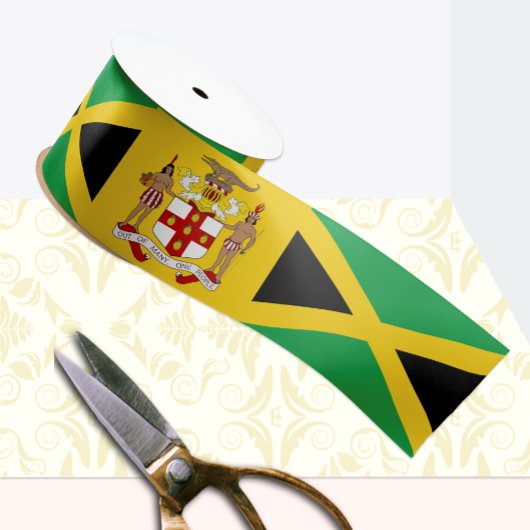 Jamaica lint, embleem, patriottische, Jamaicaanse  Grosgrain Lint