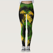 Jamaica Lion Flag Proud Jamaicans - Yoga Leggings