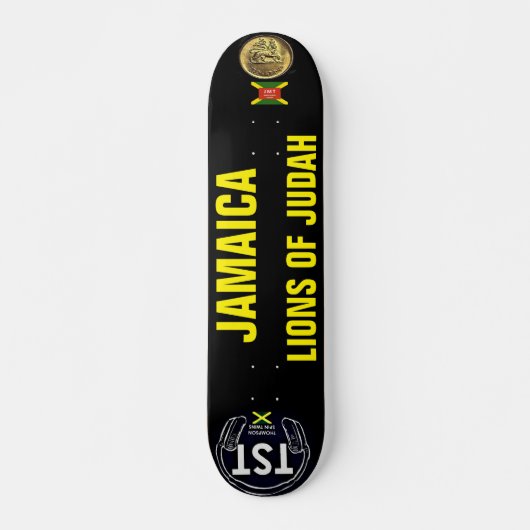 JAMAICA LIONS OF JUDAH JMT7 3/4" Skateboard Deck (Voorkant)