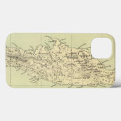 Jamaica Lithograded Map Case-Mate iPhone Case (Achterkant (horizontaal))
