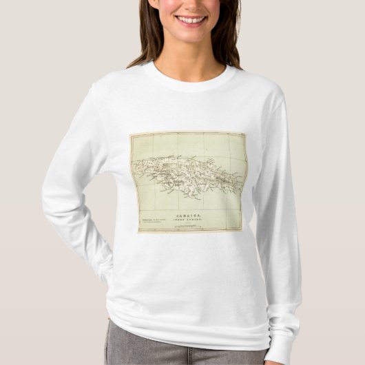 Jamaica Lithograded Map T-shirt (Voorkant)