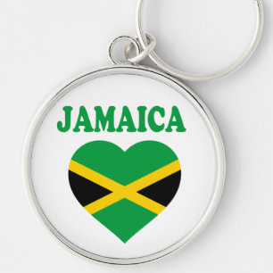 Jamaica Love Heart Jamaican Flag Sleutelhanger