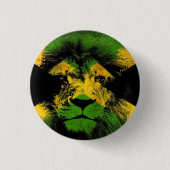 Jamaica Love Lion Rastafari Reggae Rasta Button (Voorkant)