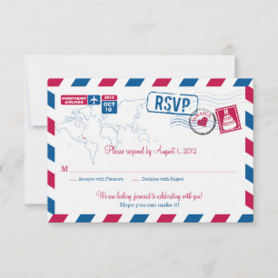 JAMAICA Luchtpost Huwelijksreactie RSVP Kaartje