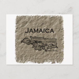 Jamaica Map () Briefkaart
