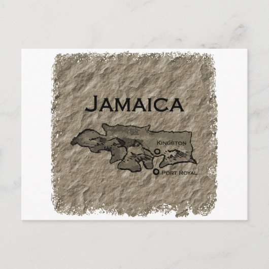Jamaica Map () Briefkaart (Voorkant)