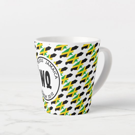 JAMAICA MAP Patriotic  Jamaican Latte Mok (Rechterhoek)