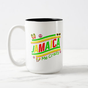 Jamaica me Crazy Cruise Vacation Group Matching Tweekleurige Koffiemok