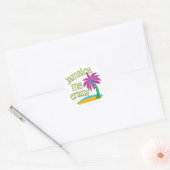 Jamaica Me Gek Ronde Sticker (Envelop)