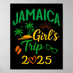 Jamaica Meisjesreis 2025-coole Caribische Vakantie Poster