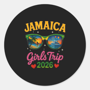 Jamaica Meisjesreis 2026 Overeenkomstige Familie C Ronde Sticker