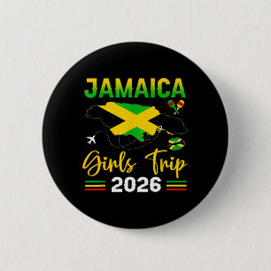 Jamaica Meisjesreis 2026 Zomer Vakantie Reis Vrouw Ronde Button 5,7 Cm