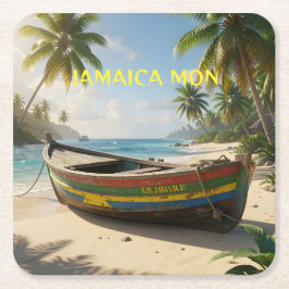 jamaica monPostcard Vierkante Kartonnen Onderzetter