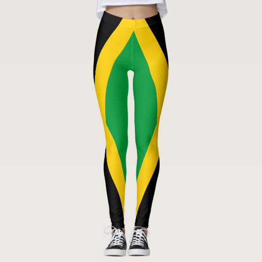 Jamaica National Flag Patriotic Leggings (Voorkant)