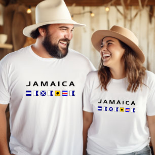 Jamaica Nautische Maritieme Zeilvlaggen T-shirt