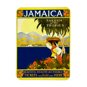 Jamaica, Oude Reisposter Magneet