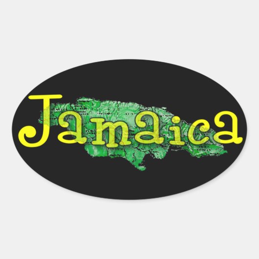 Jamaica Ovale Sticker (Voorkant)