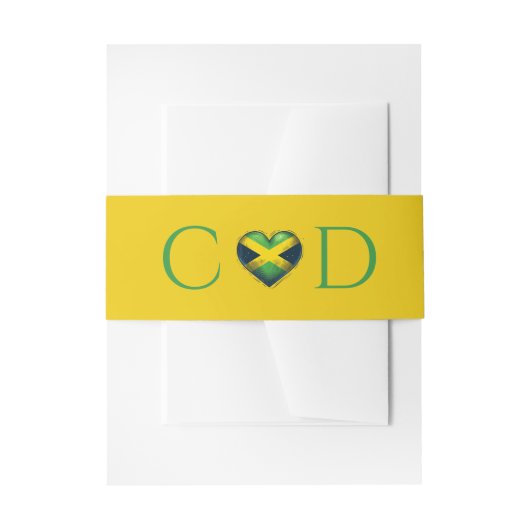 Jamaica Paar Bruiloft Uitnodigingen Wikkel (Voorkant Voorbeeld)