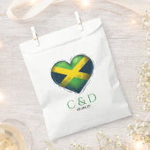 Jamaica Paar Hart Bruiloft Bedankzakje (Geknipt)