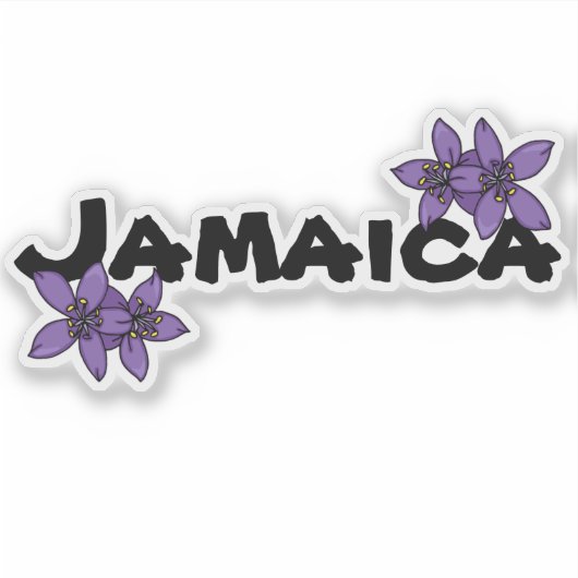 Jamaica Paarse nationale bloem Sticker (Voorkant)