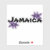 Jamaica Paarse nationale bloem Sticker (Vel)