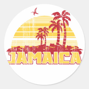Jamaica Paradise Ronde Sticker