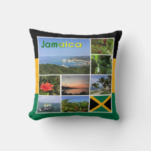 Jamaica Photo Collage Kussen
