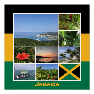 Jamaica Photo Collage Perfect Poster